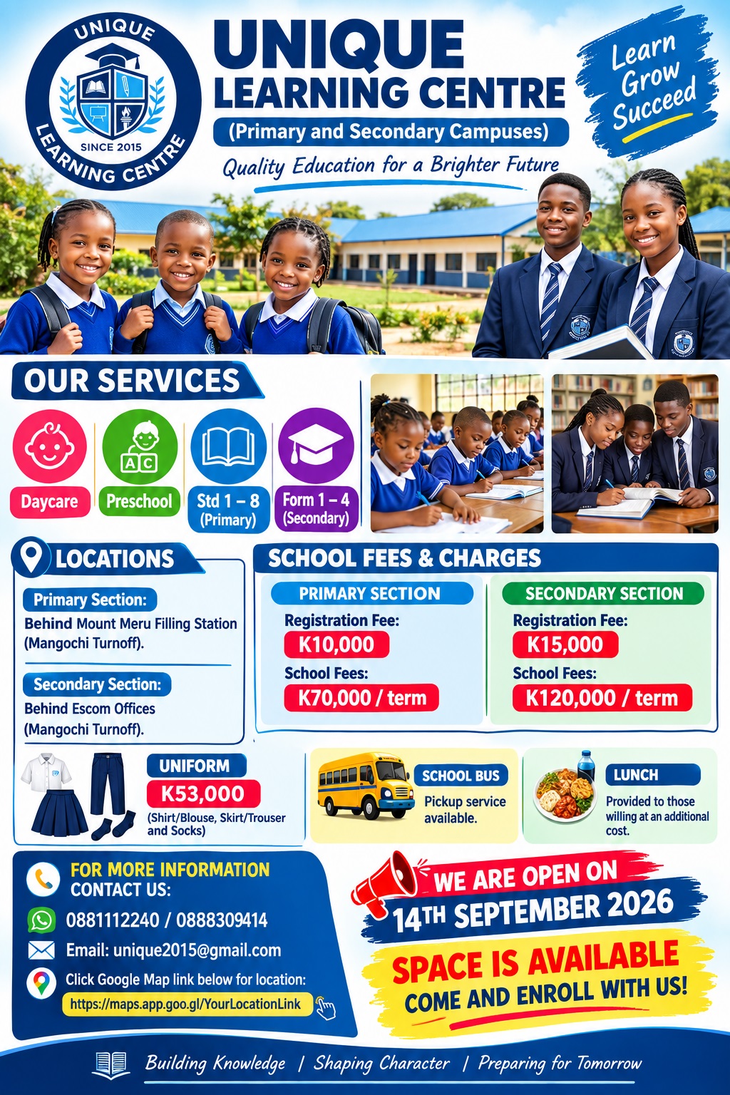 unique learning centre